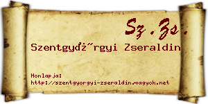 Szentgyörgyi Zseraldin névjegykártya